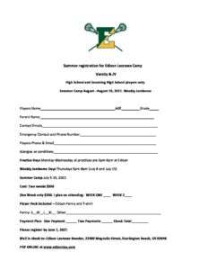Summer Camp 2025 @ Edison High School
